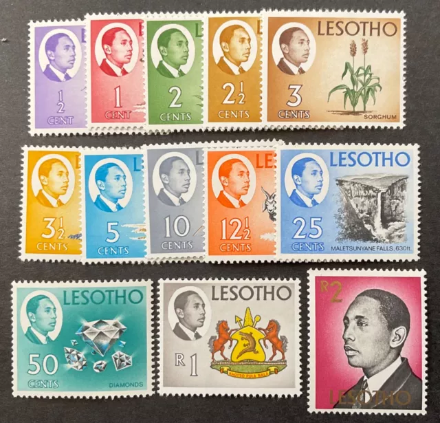 Lesotho 1968-69 full set of 13 x stamps mint sg147-59