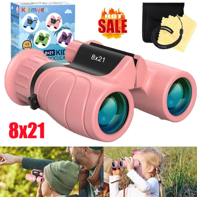 8X21 Childrens Binoculars Kids Toy Telescope Set for Outdoor Bird Watching Game