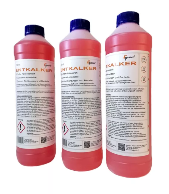 Flüssig-Entkalker für Kaffeevollautomaten - 3 x 750ml - universell einsetzbar