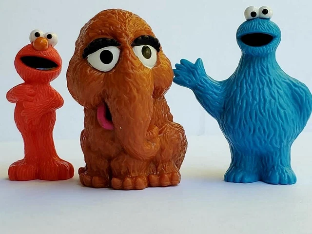 SNUFFLEUPAGUS SNUFFY COOKIE Monster Elmo Sesame Street PVC Hasbro ...