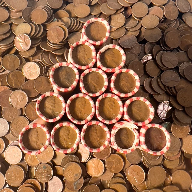 1909-1958 P/D/S Wheat Cent Roll (Avg Circ) | TRULY UNSEARCHED Lincoln Penny Roll