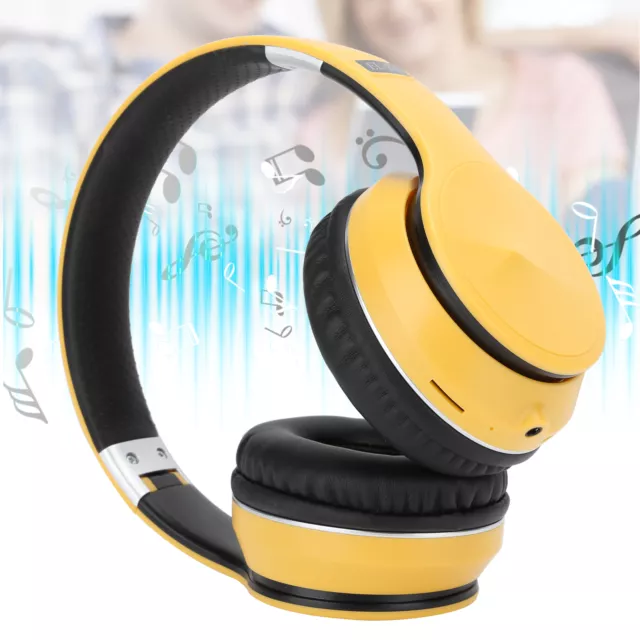 (giallo) supporti auricolari wireless pieghevoli e retrattili 3,5 mm