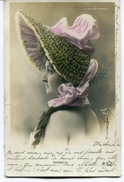 CPA - Carte Postale - Fantaisie - Femme - Grand Chapeau - Marville - 1905 (I9942
