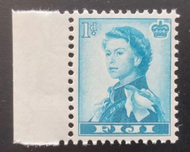 Fiji 1954 QEII 1d Turquoise-Blue - UHM