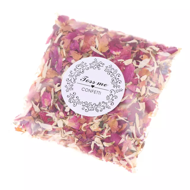 10gbag de mariage confetti séché pétales biodégradables de rose de rose mariage