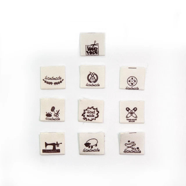 100pcs Personalised Clothing Garment Label Craft Sew In Handmade Tags 20mmx40mm