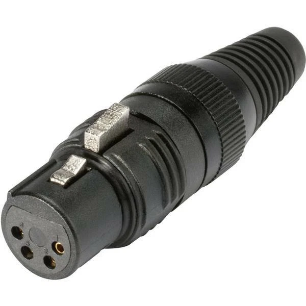 Hicon hi-x4cf-g connettore xlr presa dritta poli 4 nero 1 pz