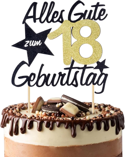 17-teiliges Kuchen-Deko-Set – Happy Birthday Topper Mit Sternen, Herzen & Fächern In Rosé-Gold