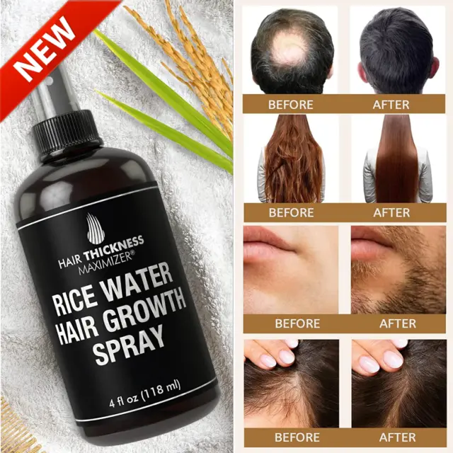 Rice Water Treatment Hair Growth Spray Thickening Moisturizing Fuller Unscented