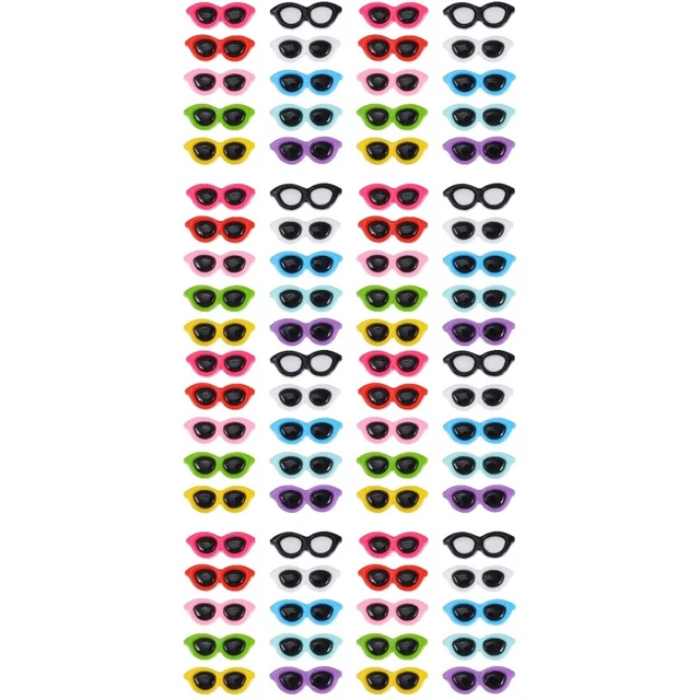 80 ud. gafas de sol de muñeca dijes para artesanía de resina sintética