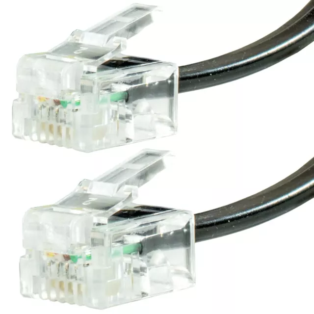 RJ11 - RJ11 Modem Cable ADSL Router HIGH SPEED BT Internet Phone Lead 1m-30m Lot