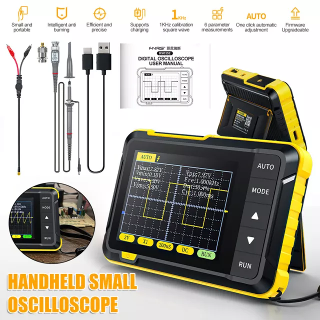 DSO152  Digital Oscilloscope Handheld Non Periodic Digital Signals +Clip Probe