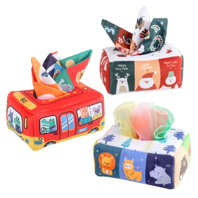 Baby Tissue Box Toy Soft Sensory Toys for Preschool Learning Toys Baby Gifts