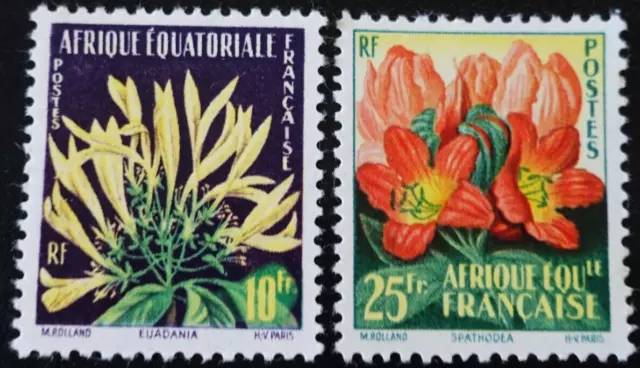 Afrika Äquatorial- Französisch Aef N° 243/244 neuer Stempel MH