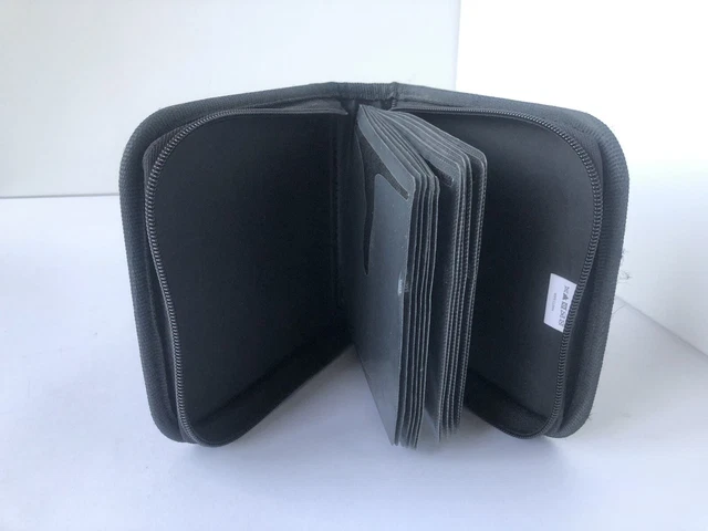 Cd Dvd Blu Ray  - Black  Storage Wallet - Holds 24 Discs