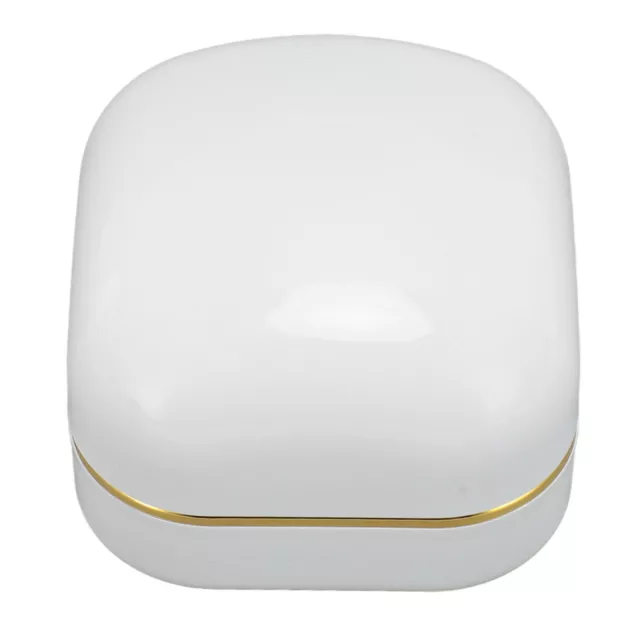 (WHITE)Airshi Boîte à Bagues De Luxe Boîte à Bagues LED Doublure En