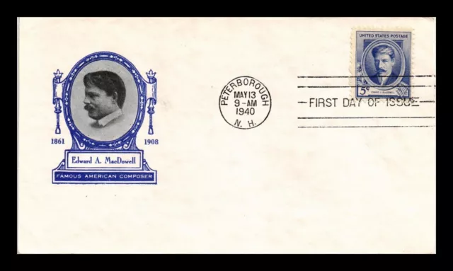 Dr Jim Stamps Us Cover Edward A Macdowell Famous Americans Fdc Ioor Cachet