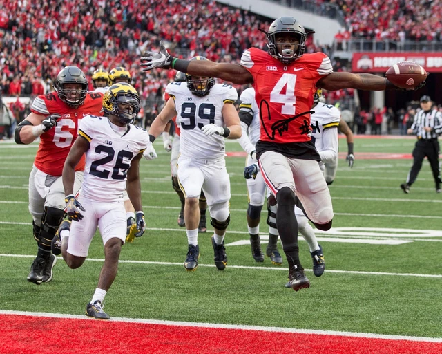 Curtis Samuel Ohio State Buckeyes Football Signed 8X10 Photo Rp Michigan Win