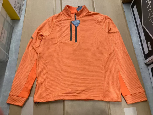 Callaway Half Zip Golf Pullover - Orange - Size Medium