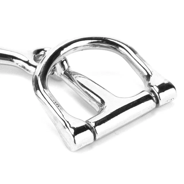 DShaped Snaffle Keychain Durable Silver DRing ZineAlloy Horse Snaffle Bits K Bt0