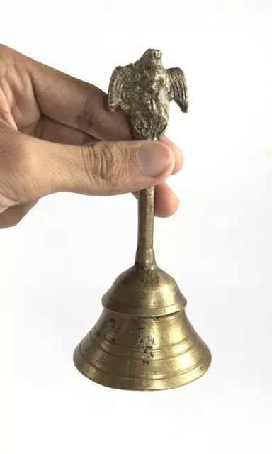Indische Handarbeit Messing Pooja Glocke Gott Garuda Skulptur Tempel G70-334