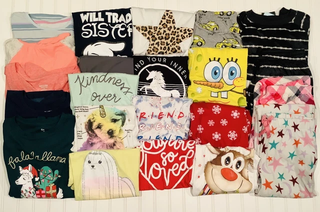Girls Shirt & Pajama Lot Size 14/16 (22 pieces)