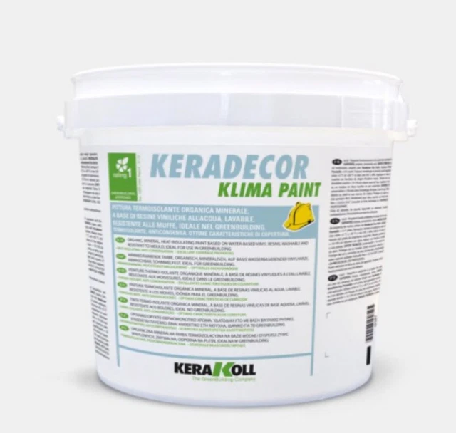 Kerakoll KERADECOR KLIMA PAINT pittura termoisolante organica minerale 14 LT