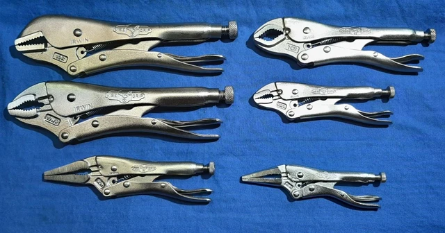 Irwin Vise-Grip 6 piece locking pliers set UN-Used 10R, 10WR, 6LN, 7CR, 5WR, 4LN