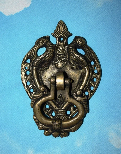 Brass Front Door Knocker Peacock Parrot Antique Design Home Door Bell Decor RO52
