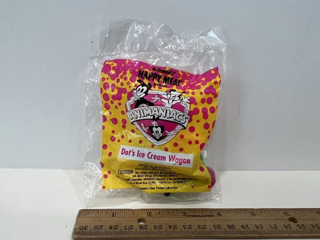 1993 McDonald's Happy Meal Toy  Animaniac Dot's Ice Cream Wagon, New,  Sealed