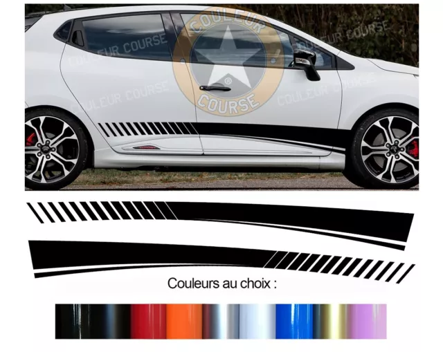 2 X Bandes Coté Stripe Racing Pour Renault Clio 4 Autocollant Sticker Bd805N-1