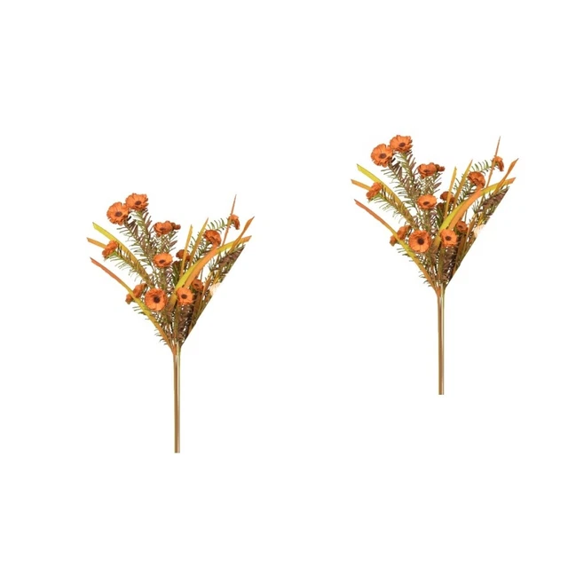 2 Pc Christmas Decorative Flowers Faux Wedding Realistic Bouquet
