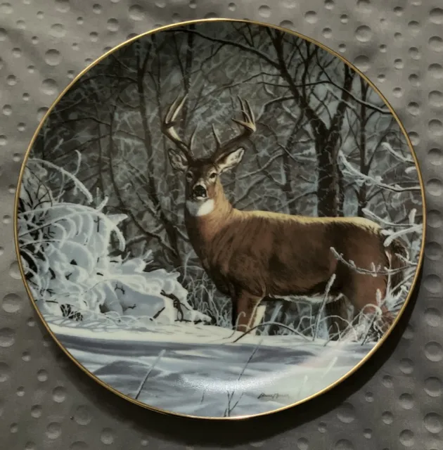 Danbury Mint "Winter Whitetail" Friends of the Forest Plate By Bruce Miller