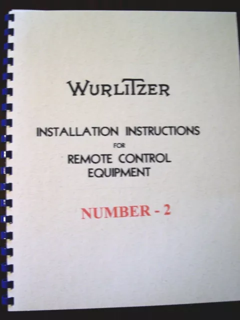 Wurlitzer Jukebox Installation Remote Control Equip #2