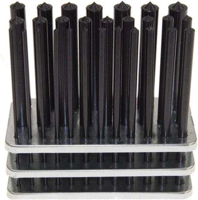 28 Piece Transfer Punch Set 3/32"1/2" By 64ths Plus 1