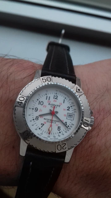 MONTRE RADIANT RALLY DIVER 100M KXT 003X VINTAGE NOS JAPAN FOND