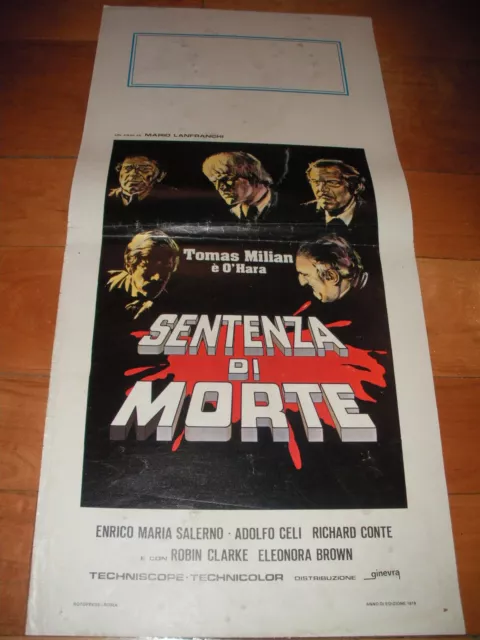 LOCANDINA Sentenza Di Morte Tomas Milian Adolfo Celi Enrico Maria Salerno Lanfra 2