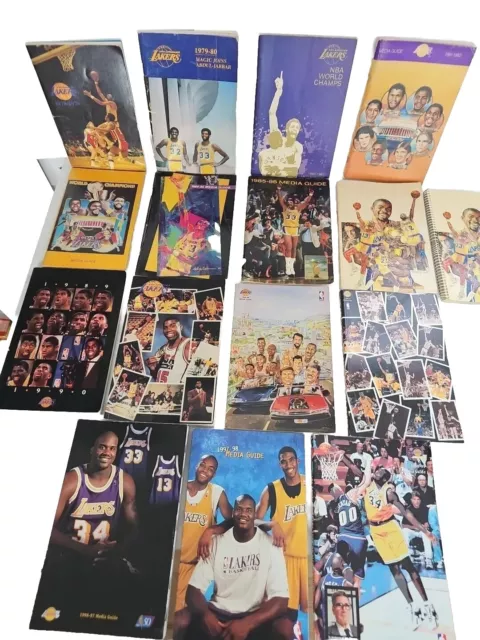 Los Angeles Lakers - Media Guide Collection Of 15: Late 70's 80's 90's Showtime