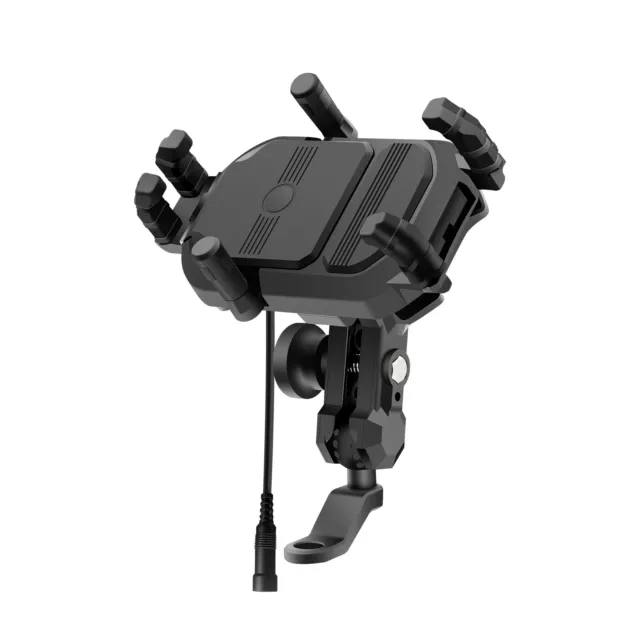Motorcycle GPS Cell Phone Holder Handlebar Wireless Charger QC3.0 Charging Mount