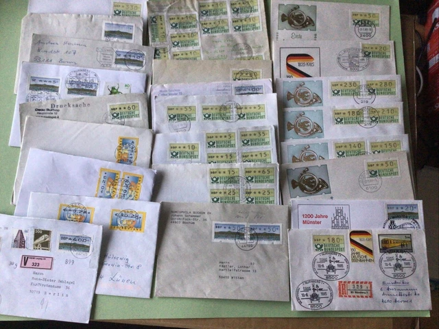 Germany Automatic Vending Postal Label 24 Stamps Covers Ref A1185