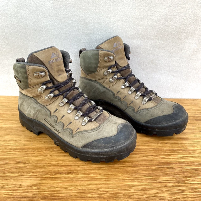 🔹 MENS MONTRAIL Gentorx Leather GoreTex Backpacking Hiking Boots Shoes