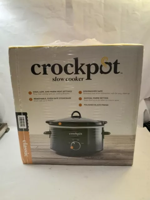 Crock-Pot® Classic Stainless Steel Slow Cooker - Silver/Black, 4.5