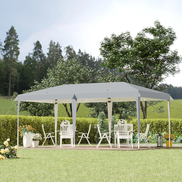 6 X 3M Pop Up Gazebo Patio Party Event Heavy Duty Canopy Grey £142.99