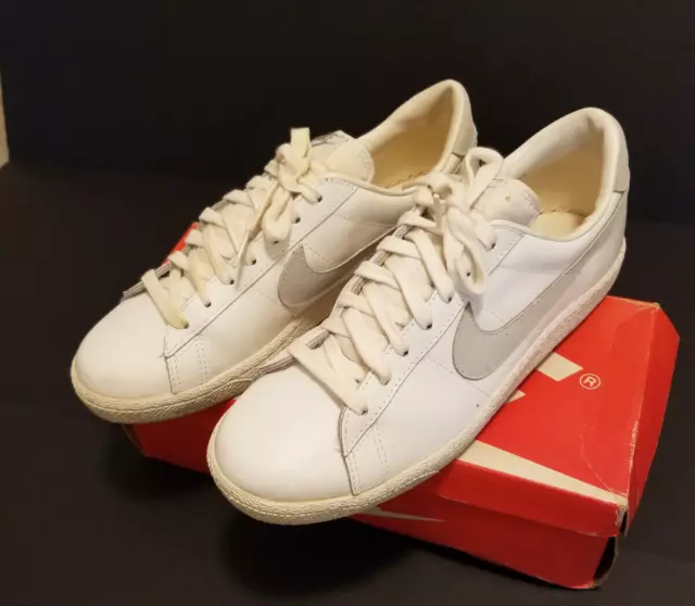 1980 Nike Blazer Mid Sz 6.5 leather white - og vintage 80s bruin all court  1980s