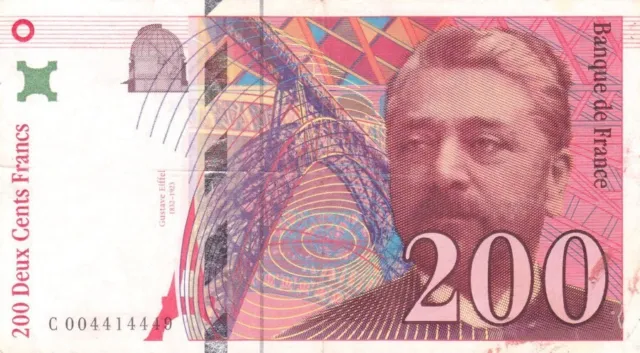 #Banque de France 200 Francs 1995 P-159 XF Gustave Eiffel