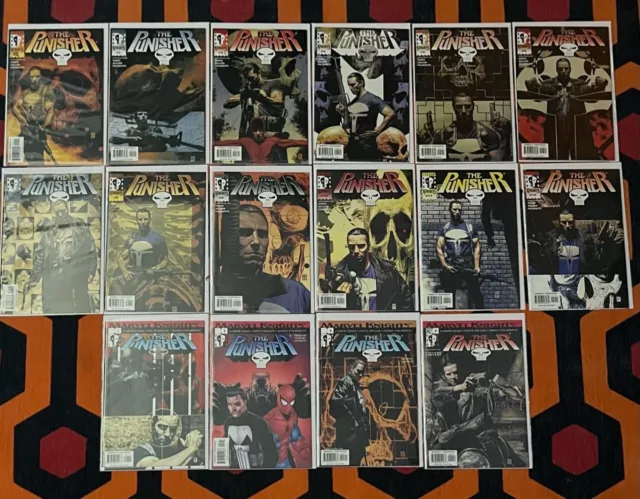16 CONSECUTIVE Garth Ennis THE PUNISHER Marvel Knights #1-12 (2000) #1-4 (2001)