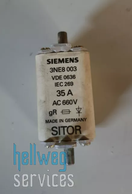 Siemens NH00 Sitor-Sicherungseinsatz 35 A, Taille, 690 V 3NE8003