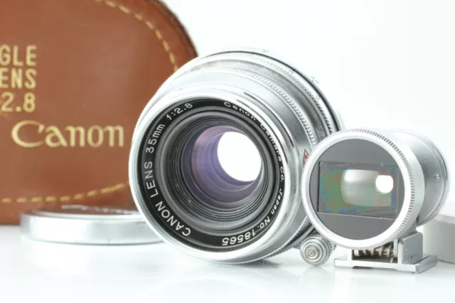 [MINT w/Finder Case] Canon 35mm f2.8 L Lens Leica Screw Mount L39 LTM JAPAN