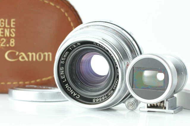 [MINT w/Finder Case] Canon 35mm f2.8 L Lens Leica Screw Mount L39 LTM From JAPAN