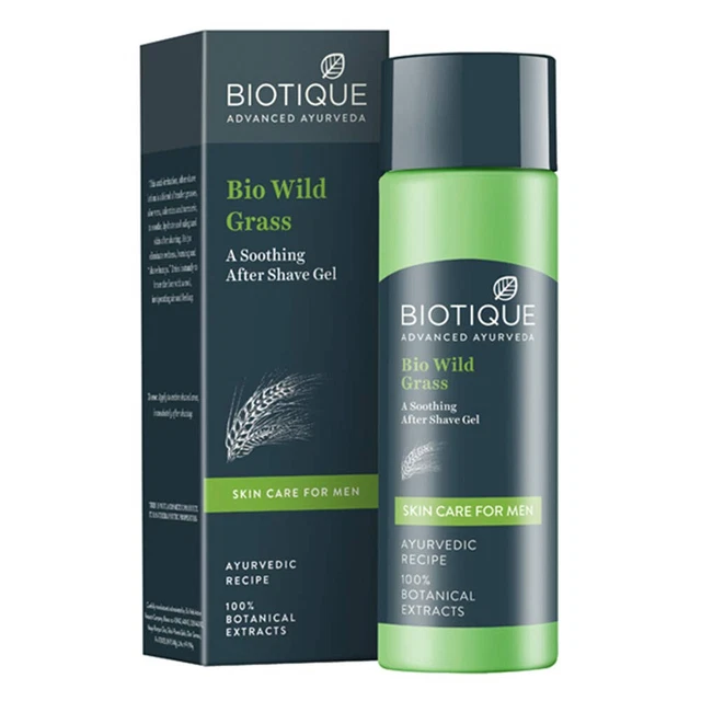 Biotique hierba silvestre después del afeitado gel cuidado de la piel para hombre 120 ml